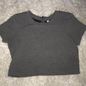 💫 Grey Quilted Crop